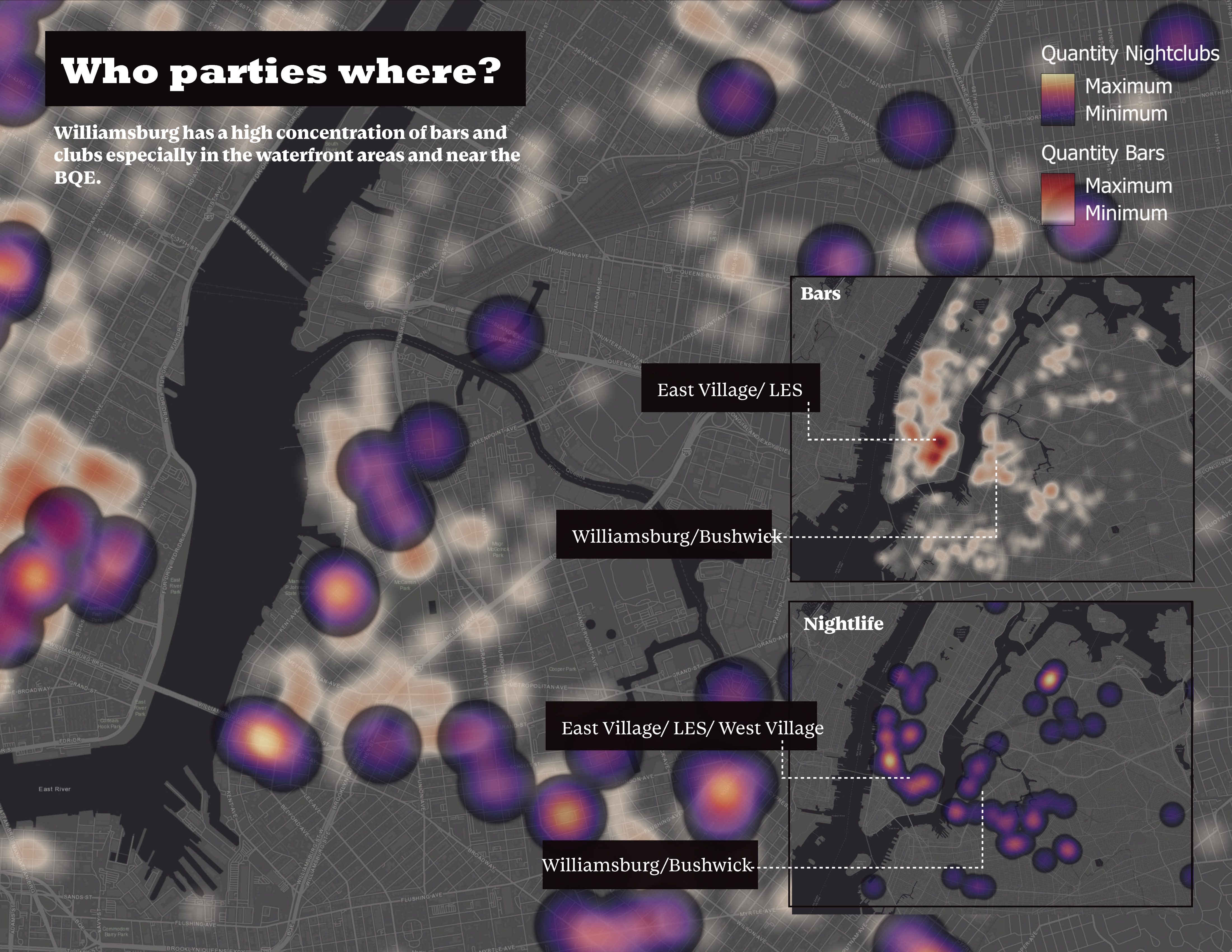 Who parties where map from the Club Urbanism zine